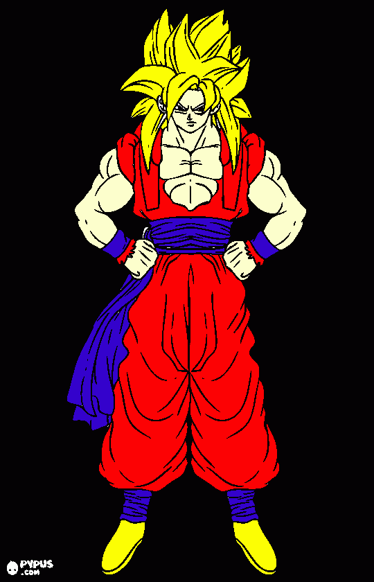 super gogeta ssj4 para colorear