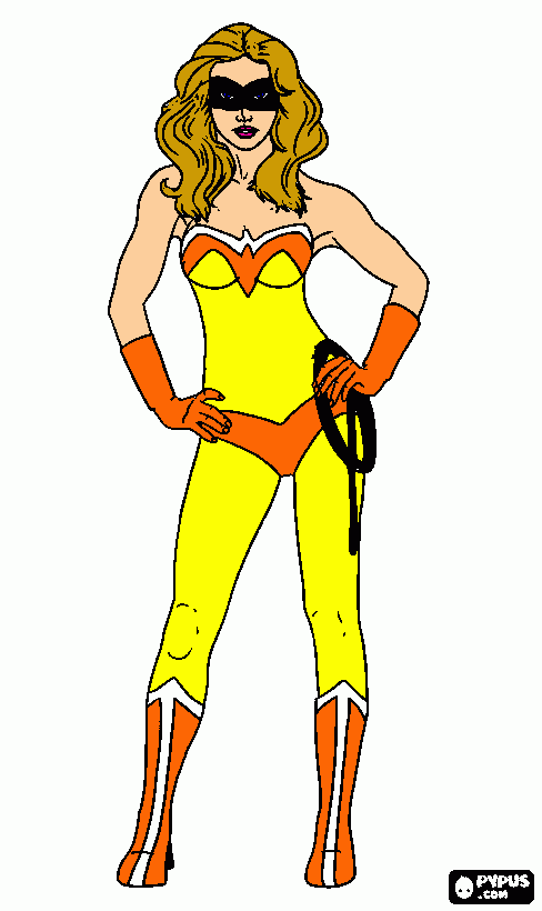 super heroina para colorear