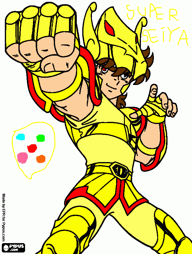 super seiya para colorear