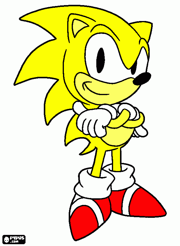 SUPER SONIC VIE para colorear, SUPER SONIC VIE para imprimir