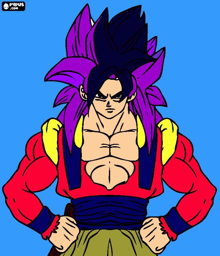 SUPER SSJ4 LO HIZE COMO supergoten sajan 4 para colorear