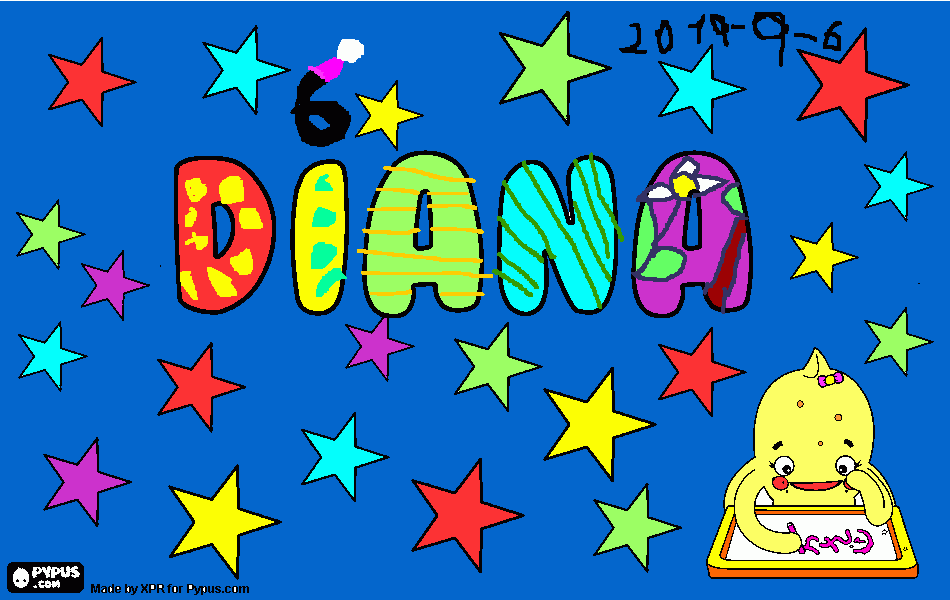 superdiana para colorear