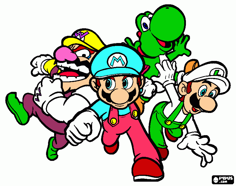 supermario ds para colorear
