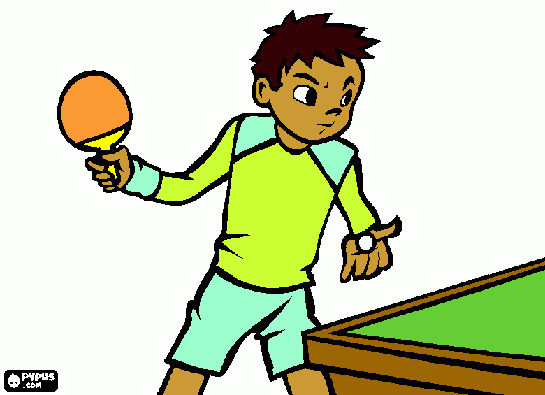 table tennis para colorear