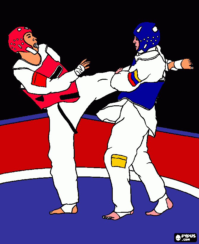 taekwondo el mejor para colorear