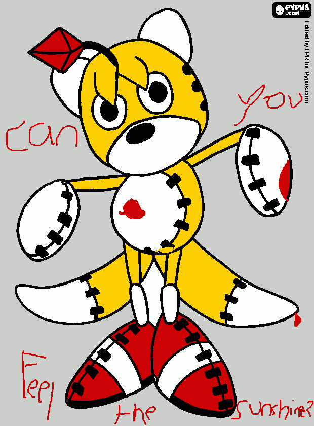 TAILS DOLL IS HEAR para colorear