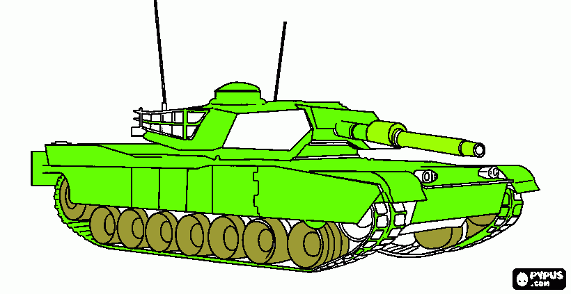 tanque de soldado para colorear