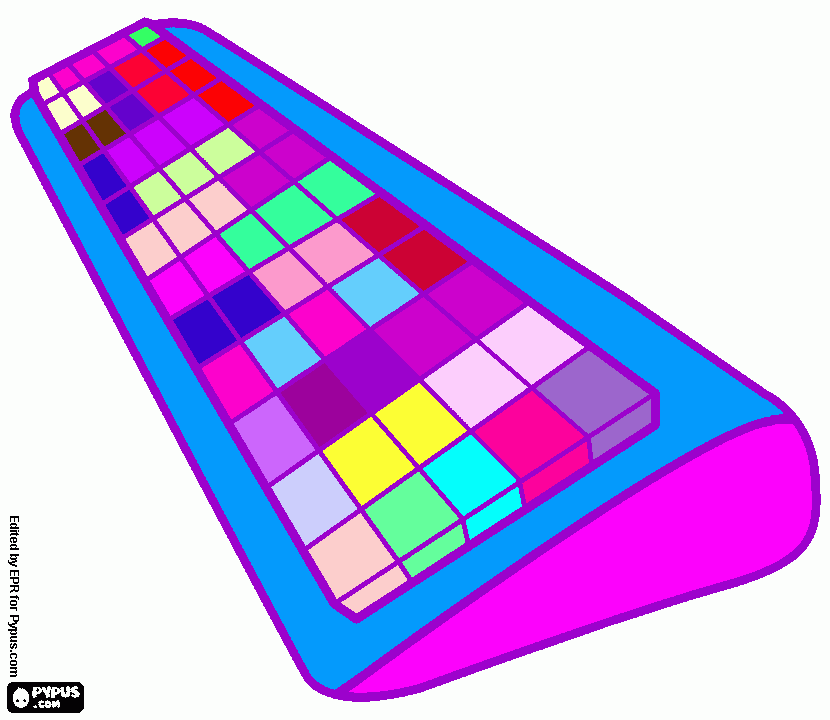 Tarea colorear Teclado para colorear