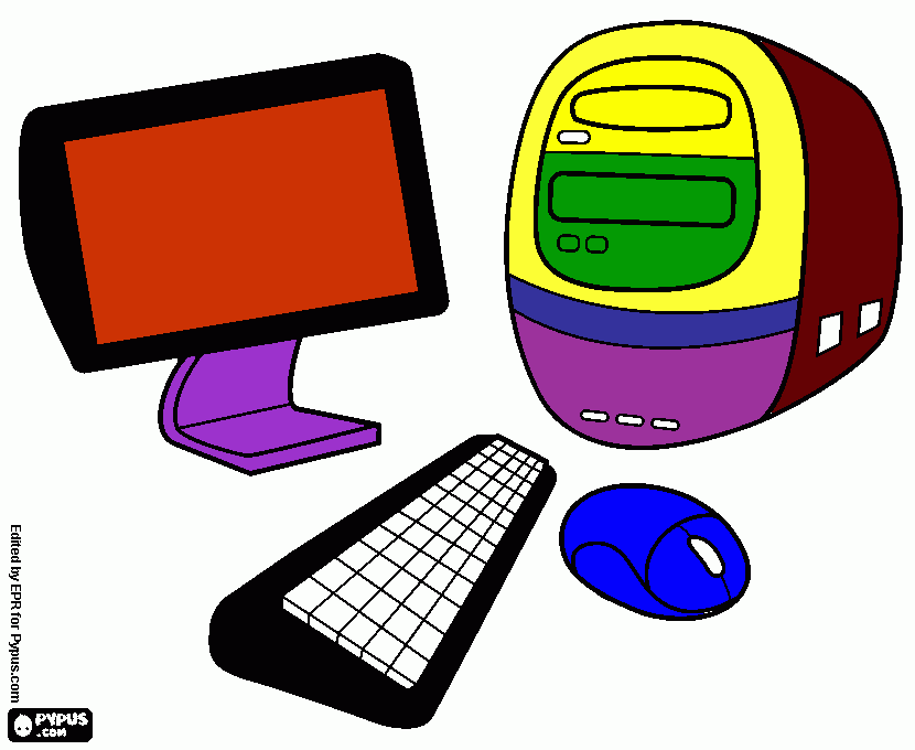 TAREA COMPUTACION INICIAL para colorear