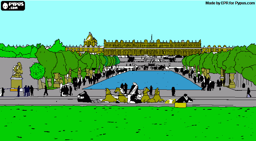 tarea de colorear el palacio de versalles para colorear