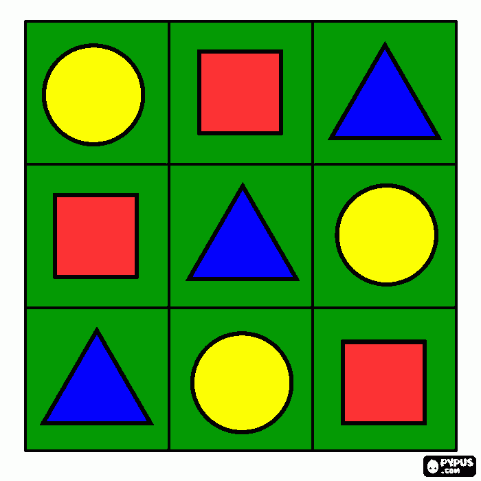 TAREA DE FIGURAS GEOMETRICAS para colorear