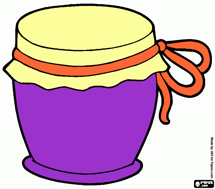 Tarro miel para colorear