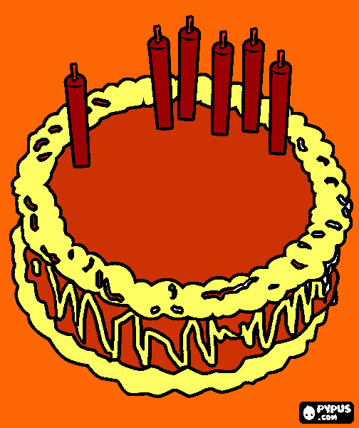 Tarta 2 para colorear