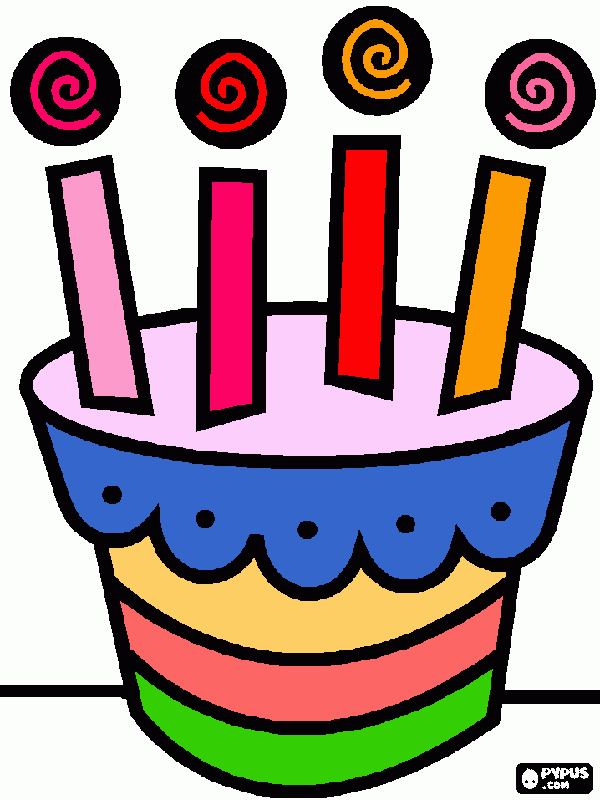 tarta chupi para colorear