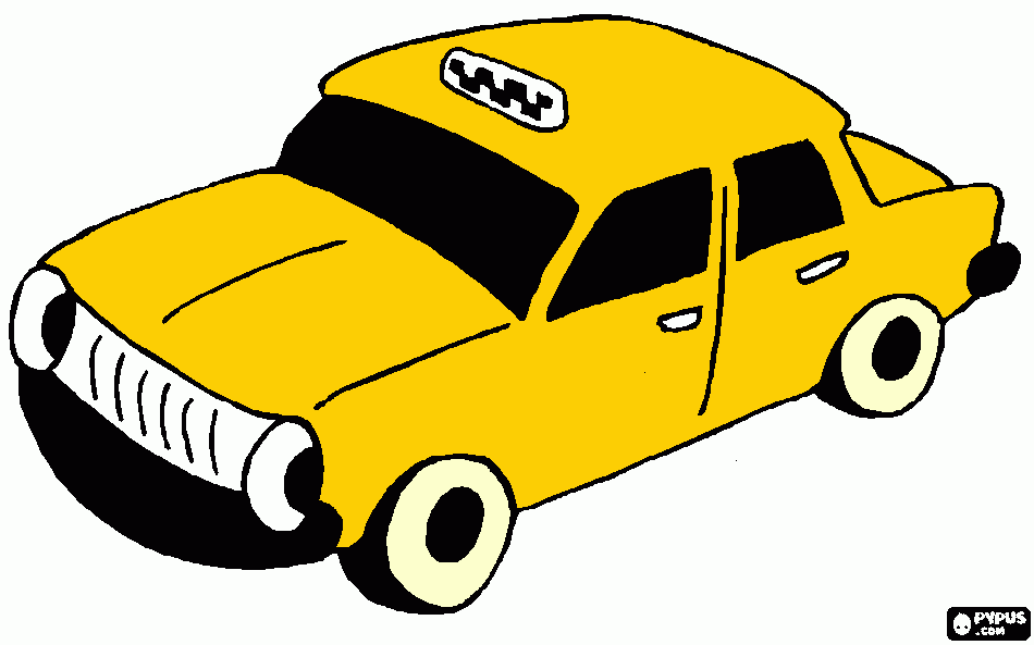 taxi vip vip para colorear