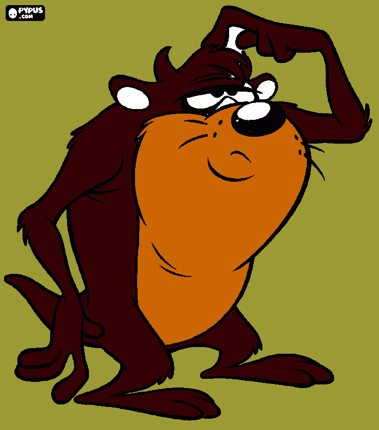 TAZ MI CARTOON PREFERIDO para colorear
