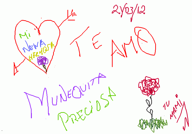 te amo nena para colorear