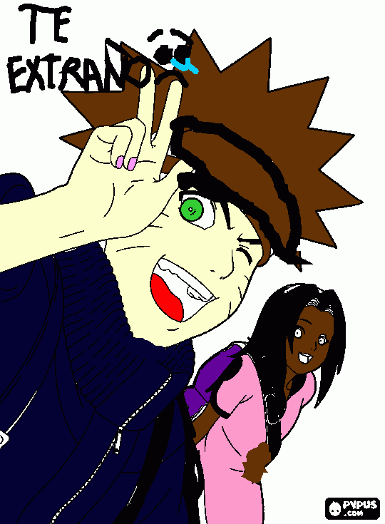 te extraño valentina by Feck para colorear