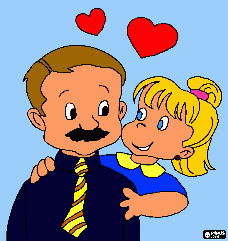 te quiero papá para colorear