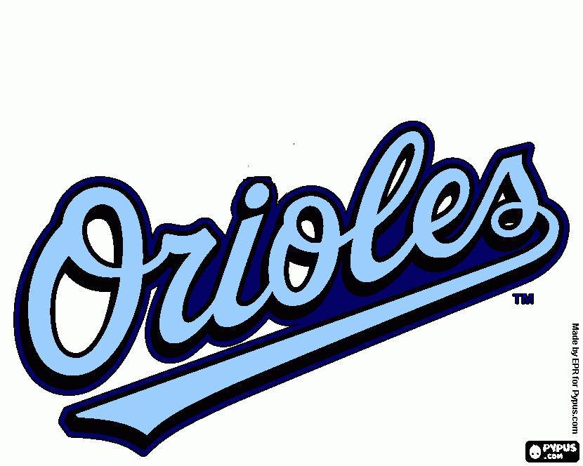 team Orioles para colorear