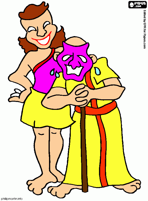 teatro grecia  para colorear