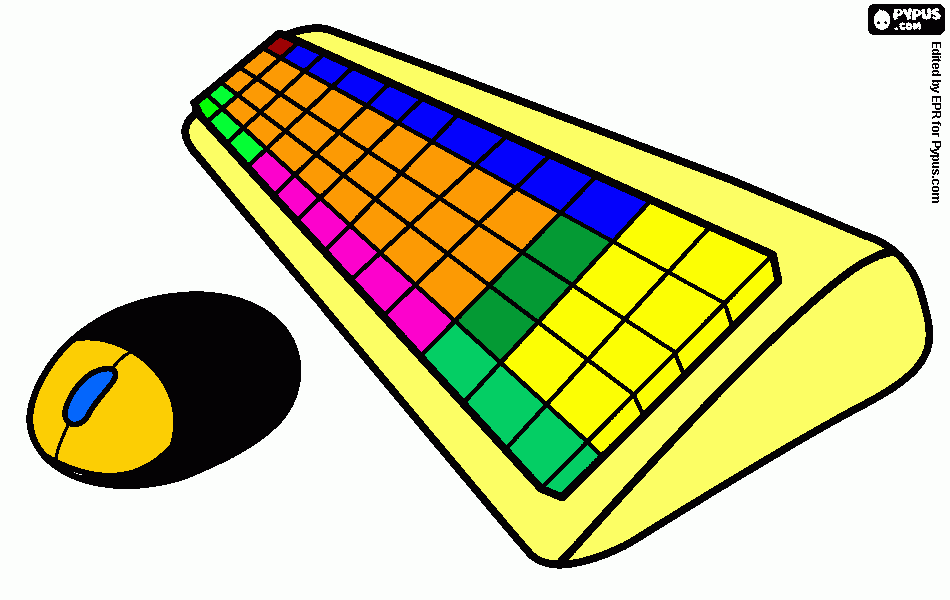 teclado 4 de mayo 2020 para colorear