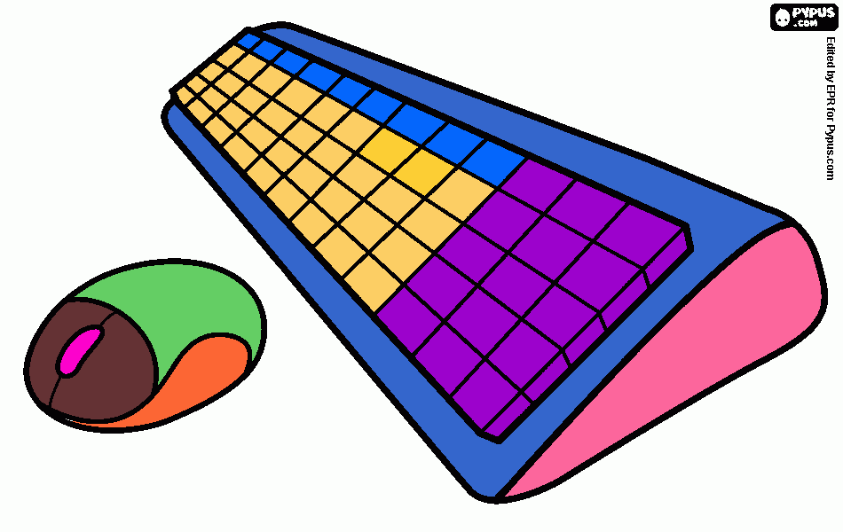 Teclado Antonia para colorear