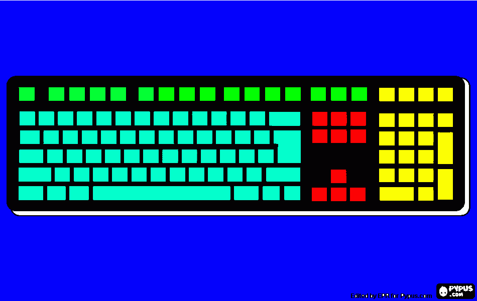 teclado gamer para colorear
