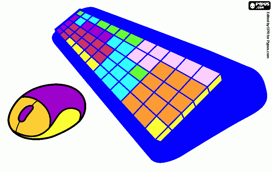 teclado mouse para colorear