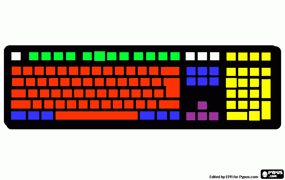 Teclado Personalizado De Matias para colorear