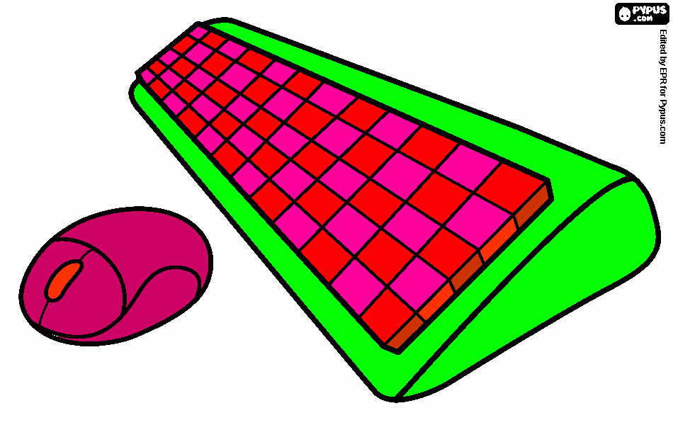 TECLADO Y MOUSE DE VALERY QUINTERO MANCILLA para colorear