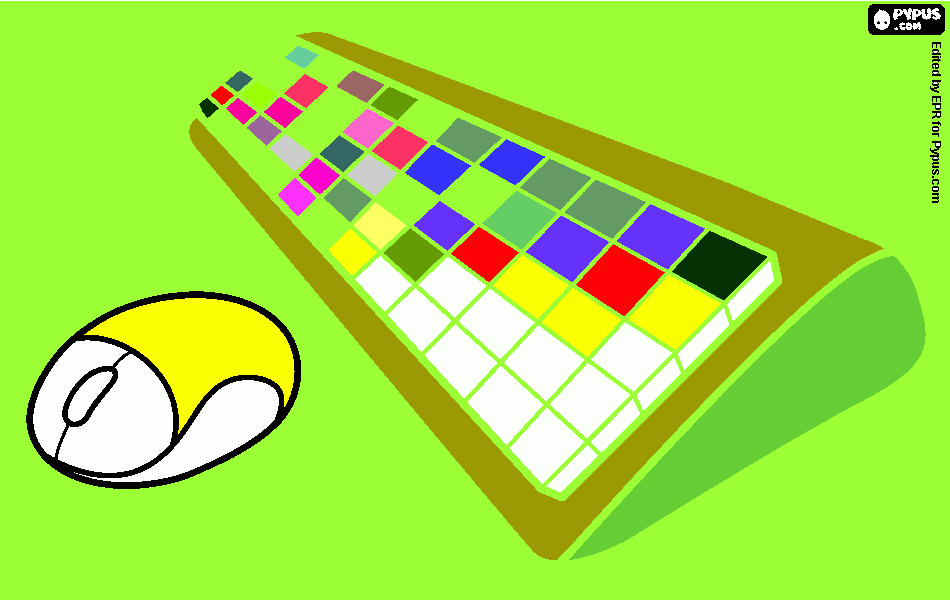 TECLADO Y RATON para colorear