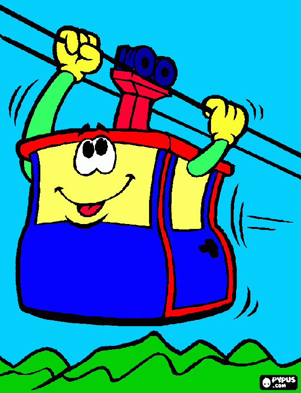 teleferico proyecto d daniela para colorear