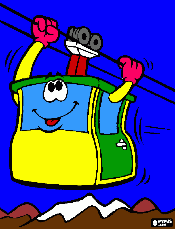 TELEFERICO para colorear