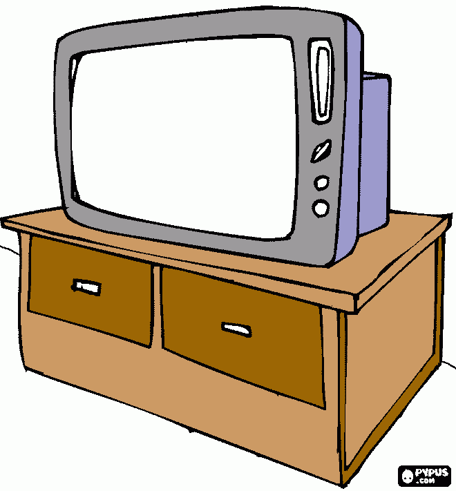 televisor para colorear