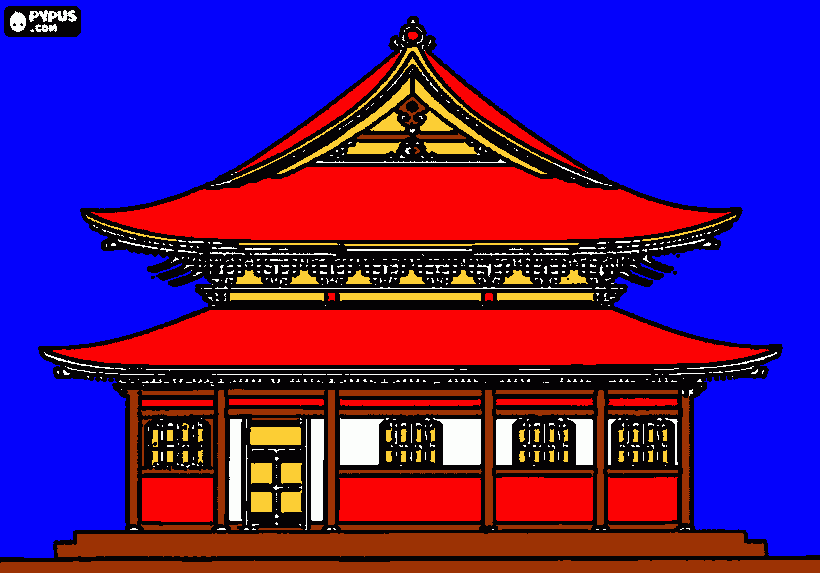 Templo chino para colorear, templo chino para imprimir templo chino para colorear, templo chino para imprimir