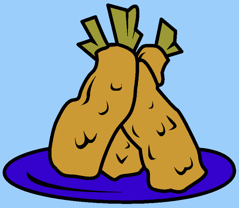 Tempura de gambas para colorear