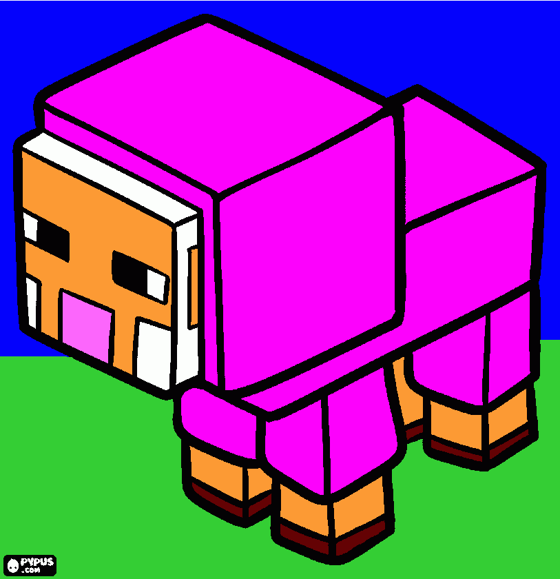 Ternura obejita bebe de MINECRAFT para colorear