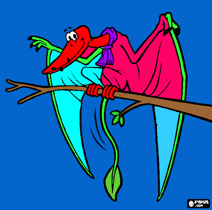 terodactilo para colorear