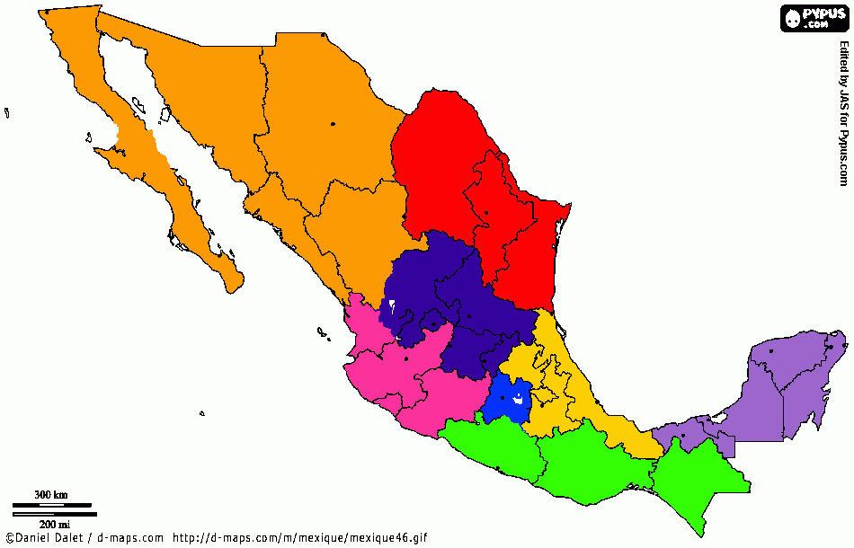 territorio mexicano para colorear