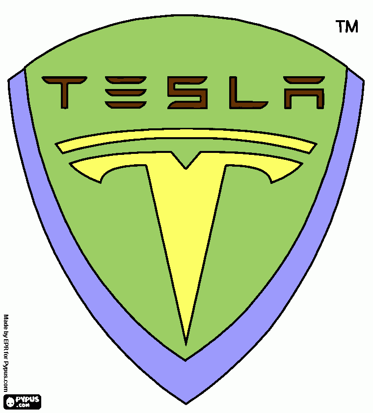 tesla para colorear