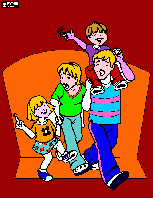 the family para colorear