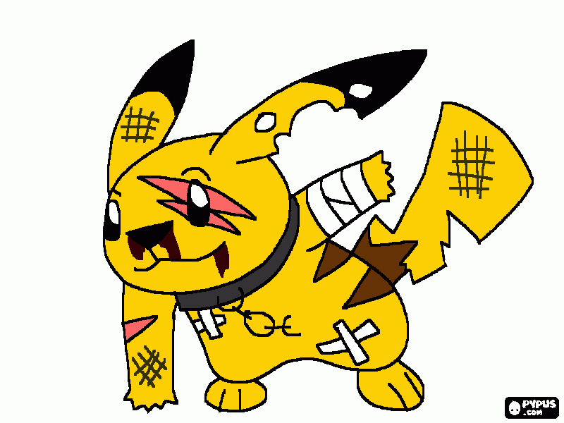 The Halloween Continent: Pikachu, the main Protagonist of Pokemon peta para colorear