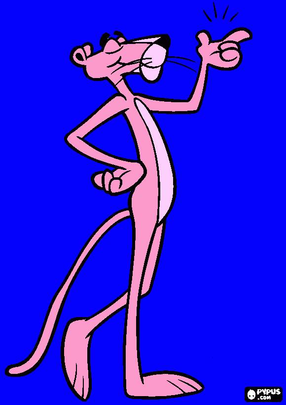 the pink panter para colorear