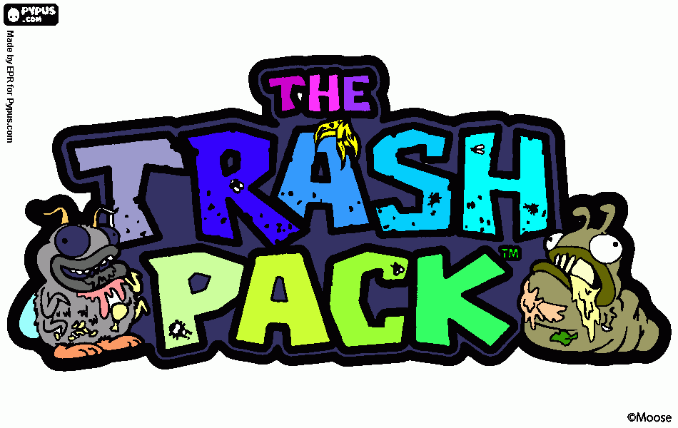 the trash pack para colorear