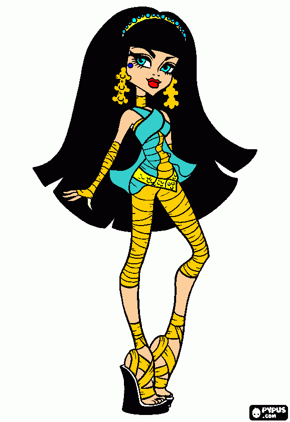 tiene el pelo negro los ojos celestes y la ropa de nilo brillante para colorear