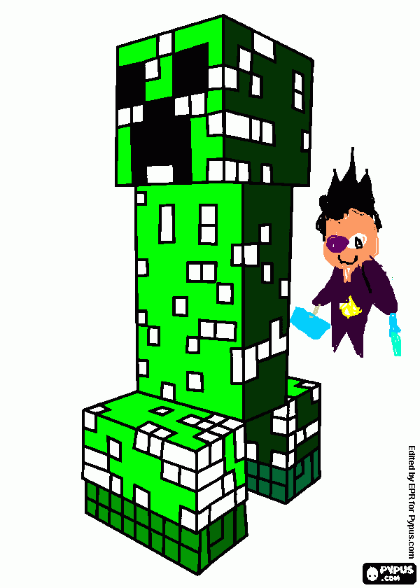 tiene un crepers y vegetta para colorear