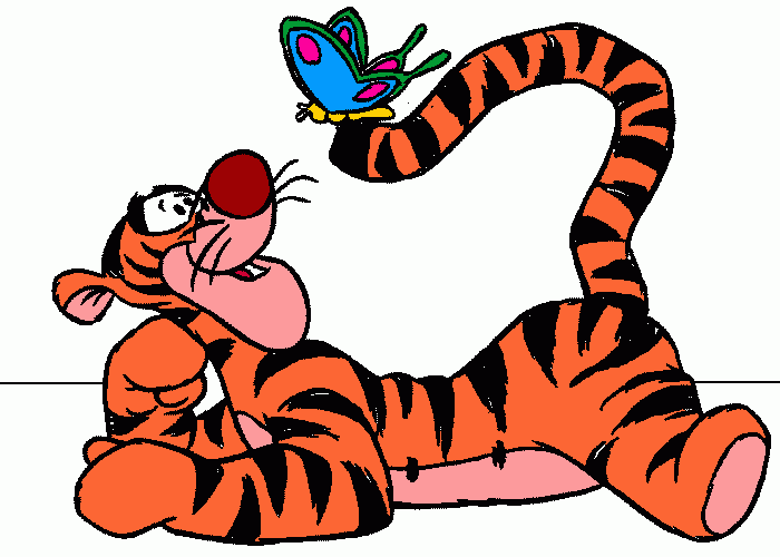 tiger tumbado para colorear