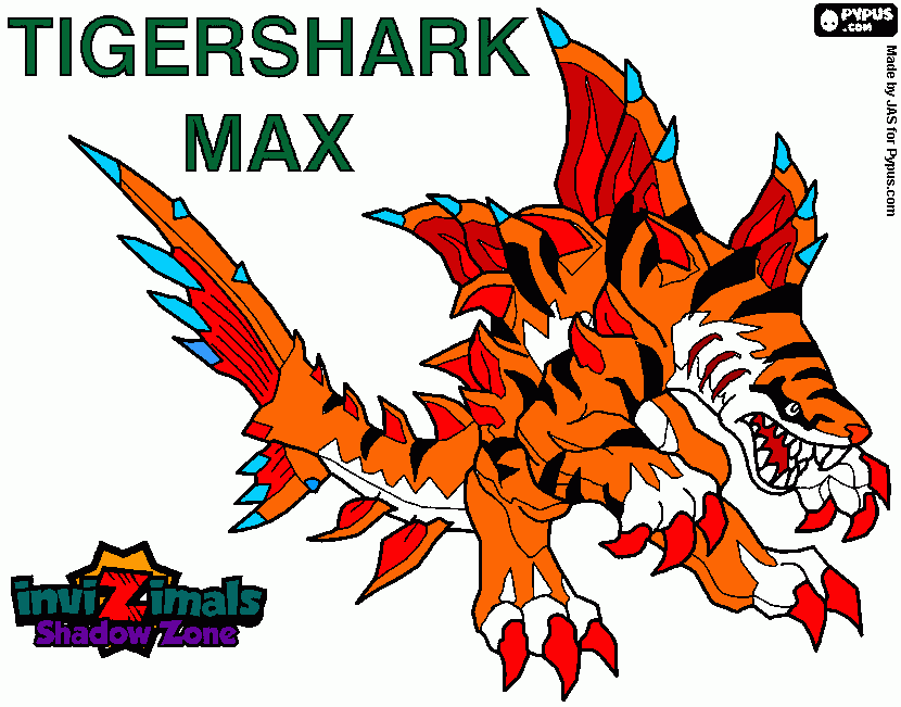 tigershark max para colorear