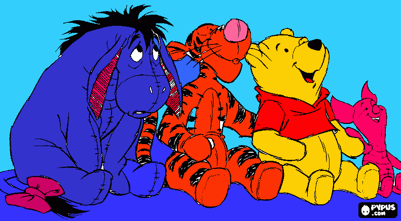 tigger y sus amigos para colorear